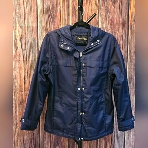 Medium navy spring jacket.